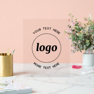 Señal Acrílica Negocio de promoción de texto con logotipo simple
