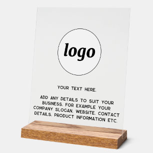 Señal Acrílica Negocio de texto personalizado de logotipo simple
