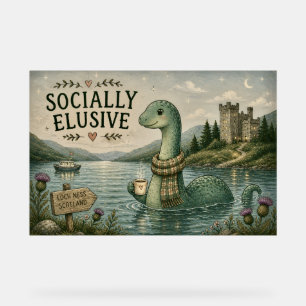 Señal Acrílica Nessie esquiva socialmente críptido acogedor Loch 