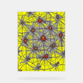 Señal Acrílica Neural Starburst – Yellow Acrylic Sign