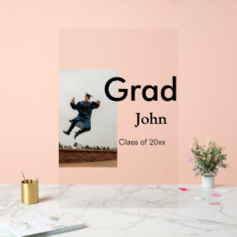 Señal Acrílica niño añadir nombre fecha año texto felicitaciones 