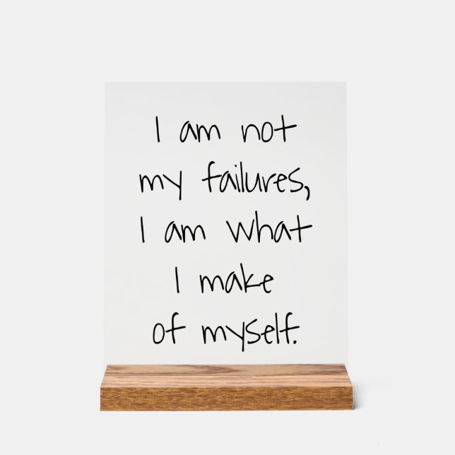 Señal Acrílica No mis fracasos Rótulo acrílico (Anverso)