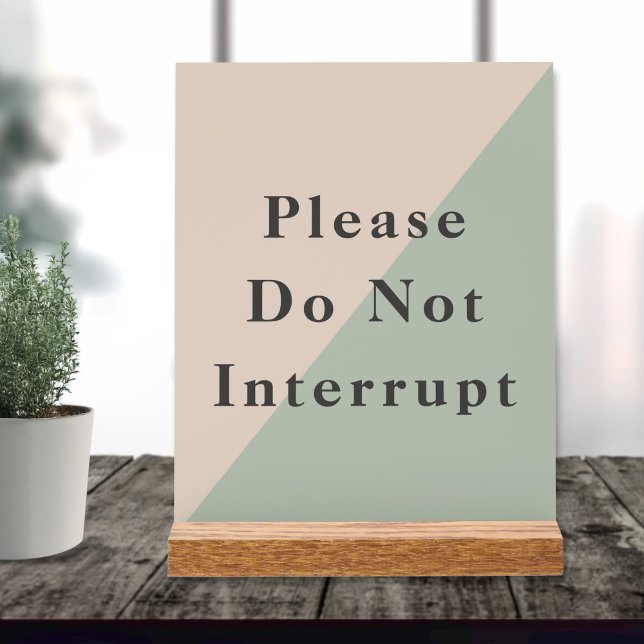 Señal Acrílica No Molestar Espacio Tranquilo Productividad (Do Not Disturb Quiet Space Productivity Acrylic Sign)