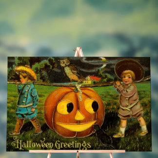 Señal Acrílica Noche de halloween Jack-o-Lantern para niños