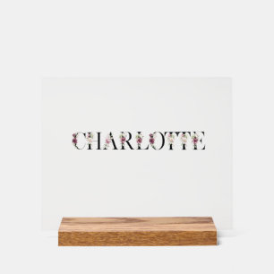 Señal Acrílica Nombre Charlotte