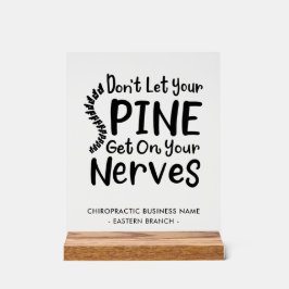 Señal Acrílica Nombre comercial de quiropráctica y oficina