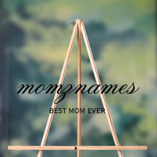 Señal Acrílica Nombre de mejor caligrafía de mamá de todos los ti