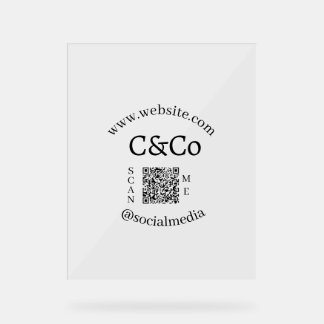Señal Acrílica nombre del logotipo letra empresa redes sociales s
