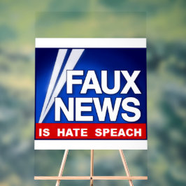 Señal Acrílica Noticias Falsas 