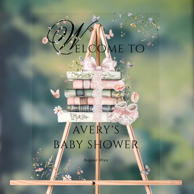 Señal Acrílica Nuevo capítulo Begin libro Flor silvestre bebé duc (Neutral )