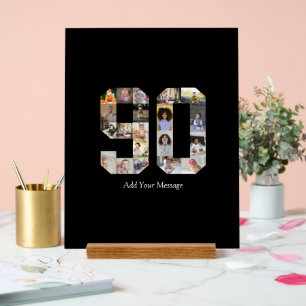 Señal Acrílica Número 90 Collage de fotos