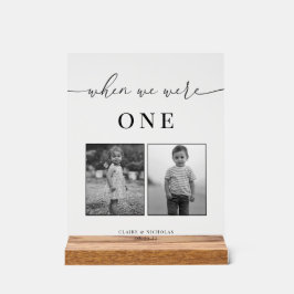 Señal Acrílica Número de mesa de edad de boda elegante y moderna