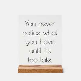 Señal Acrílica Nunca Notó Rótulo Acrílico