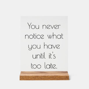 Señal Acrílica Nunca Notó Rótulo Acrílico