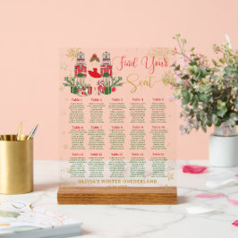 Señal Acrílica Nutcracker Winter Onederland 1st Birthday Seating