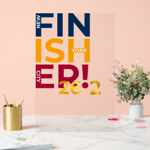 Señal Acrílica NYC Finisher of the Marathon