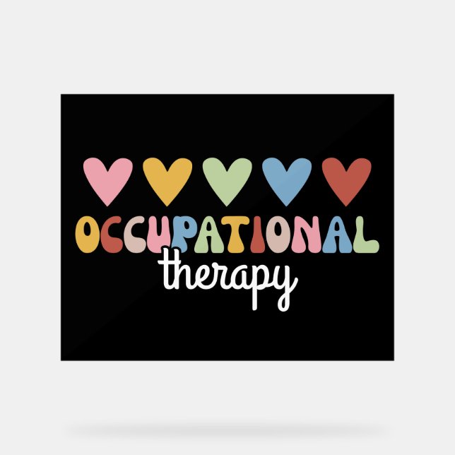 Señal Acrílica Occupational Therapy OT Professional (Anverso)
