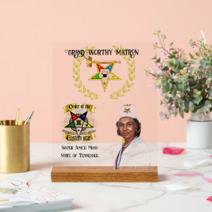 Señal Acrílica OES Grand Worthy Matron