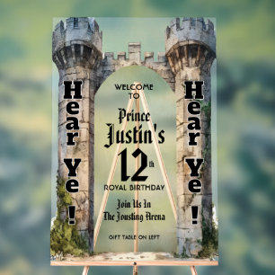 Señal Acrílica ¡Oiga, sí! ¡Oiga, sí! Cumpleaños del castillo medi