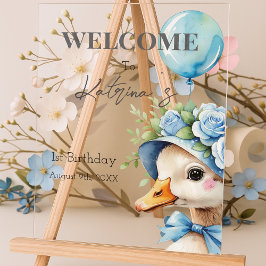 Señal Acrílica One Silly Goose Boy Birthday 