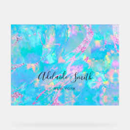 Señal Acrílica opal azul pastel