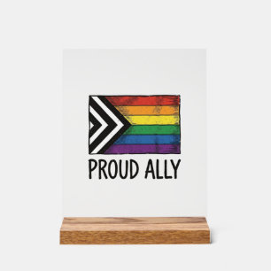 Señal Acrílica Orgulloso diseño de camiseta vectorial de bandera 