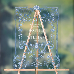 Señal Acrílica Ornate Vintage Frame Bohemian WELCOME Boda
