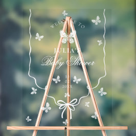 Señal Acrílica Our Lovely One Baby Shower