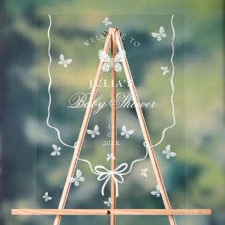 Señal Acrílica Our Lovely One Baby Shower