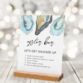 Señal Acrílica Oyster Bar Coastal Seaside Wedding Sign,