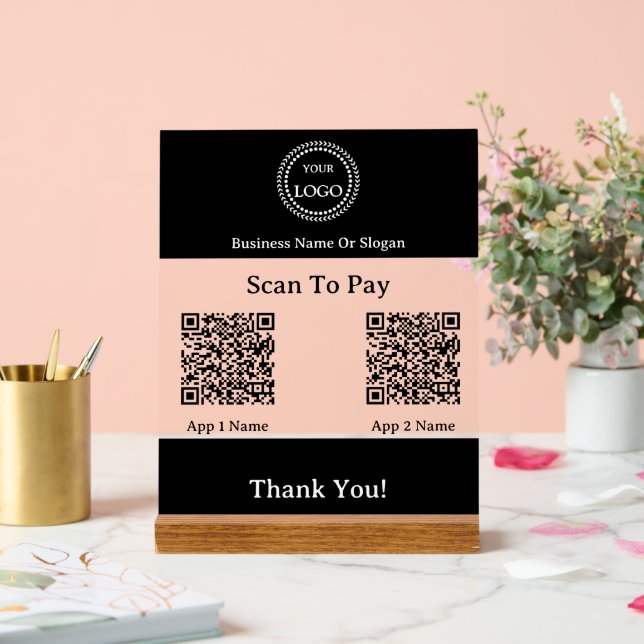 Señal Acrílica Pago de billetera digital con código QR mediante b (Boda)