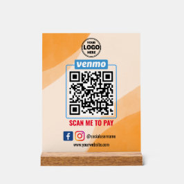 Señal Acrílica Pago de código QR de Venmo | Búsqueda inteligente 
