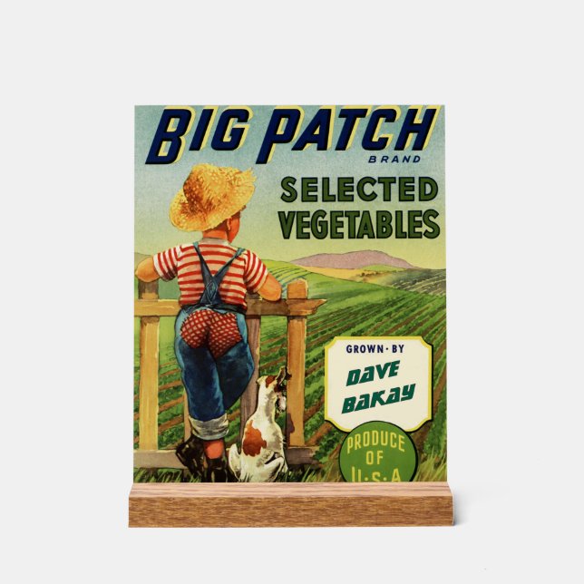 Señal Acrílica País americano personalizado agricultor casero (Anverso)