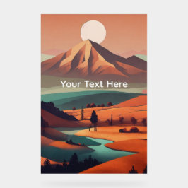 Señal Acrílica paisaje boho