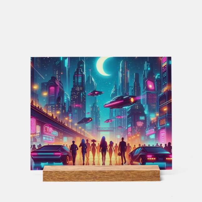 Señal Acrílica Paisaje urbano: El modo de defensa nunca más me de (Anverso)