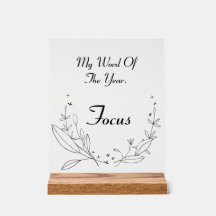 Palabra de personalizable del año Rótulo acrílico