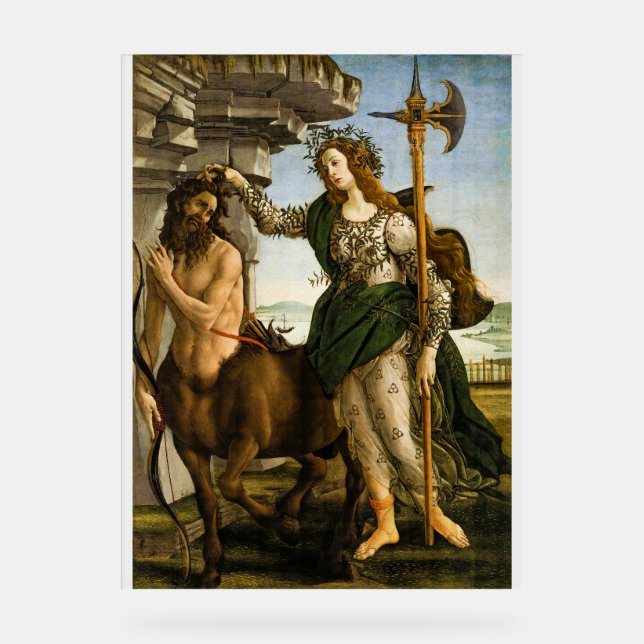 Señal Acrílica Pallas y el Centauro de Sandro Botticelli (Anverso)