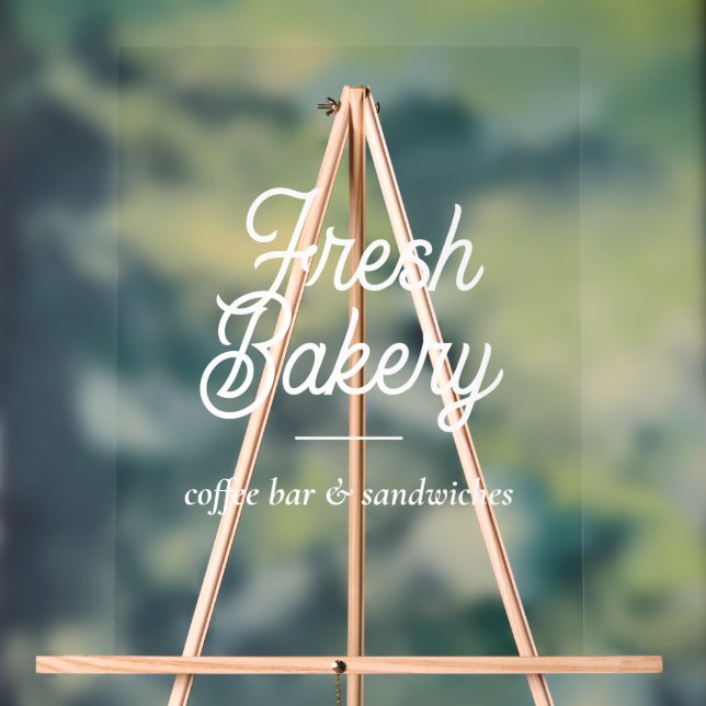 Señal Acrílica Panadería Branding Business Script Window Glass (Neutral )