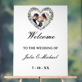 Señal Acrílica Panneau de bienvenue de mariage en acrylique blanc