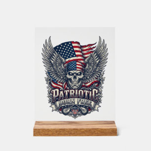Señal Acrílica Pañoleta Patriótica Rocker Old Glory Música Rock M