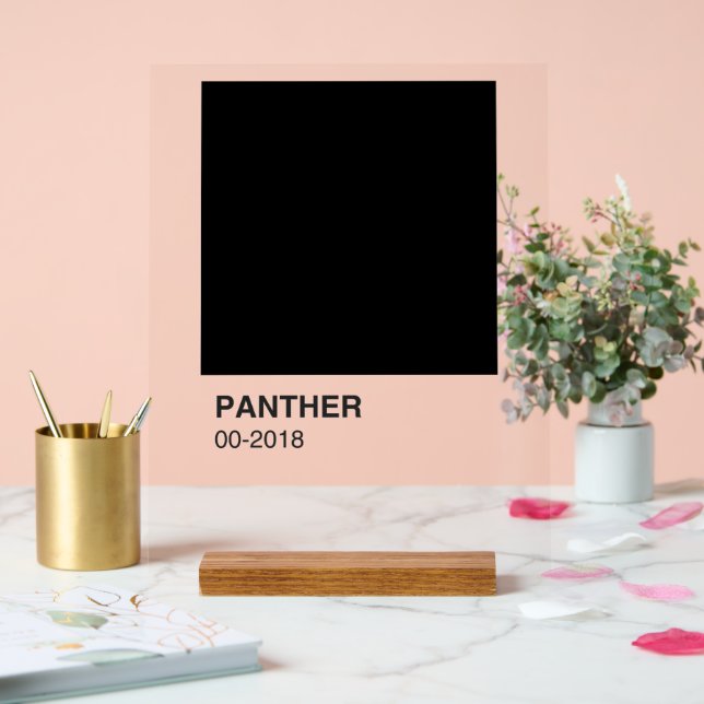 Señal Acrílica Panther Movie Black - Fondo claro (Boda)