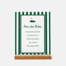 Señal Acrílica Par-tee Golf Bites Menu for 1st Birthday Party