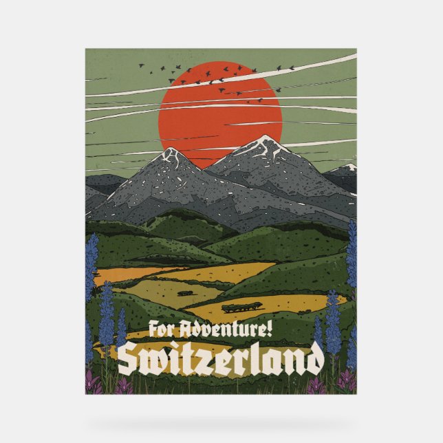 Señal Acrílica Para Aventura Suiza (Anverso)