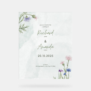 Señal Acrílica Para Siempre Comienza Aquí: Elegantes Posters De B