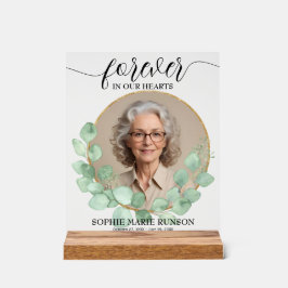 Señal Acrílica Para siempre en nuestro funeral de Eucalyptus