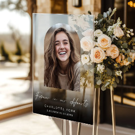 Señal Acrílica Para siempre en nuestros corazones Arch Photo Fune