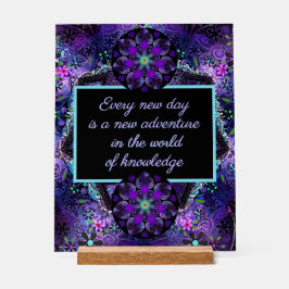 Señal Acrílica Paraguas morados y corazones .7