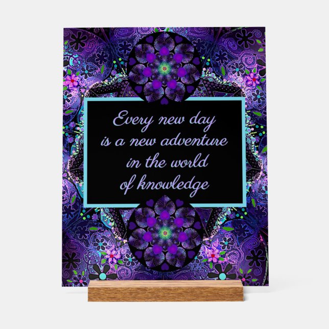 Señal Acrílica Paraguas morados y corazones .7 (Anverso)