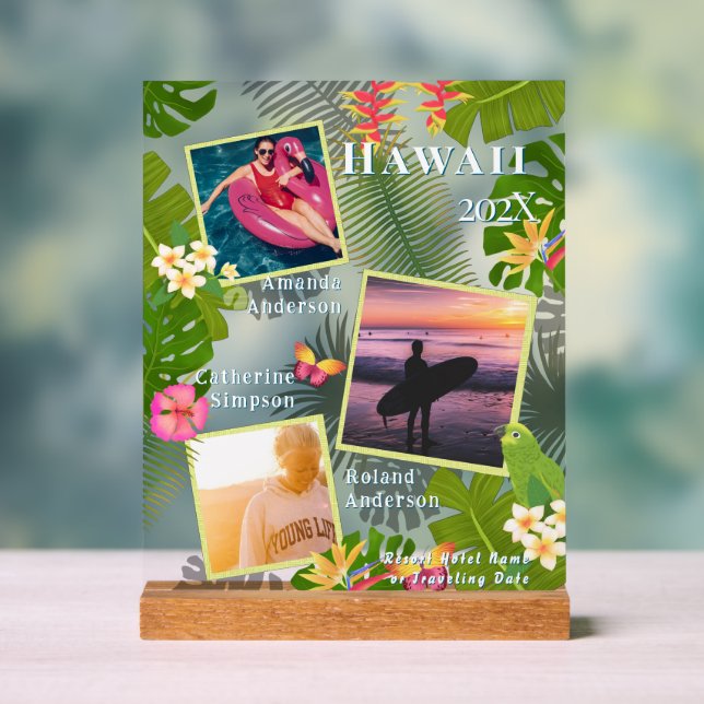 Señal Acrílica Paraíso tropical Memoria de viaje Foto Mar (Neutral )