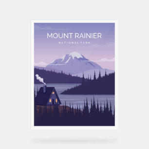 Señal Acrílica Parque nacional Monte Rainier